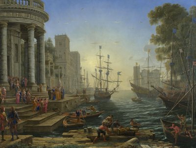 Seaport with the Embarkation of St. Ursula by Claude Lorrain